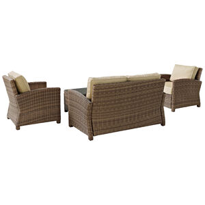 Crosley Bradenton 4-Piece Outdoor Loveseat Patio Furniture Set - Sand, , hires