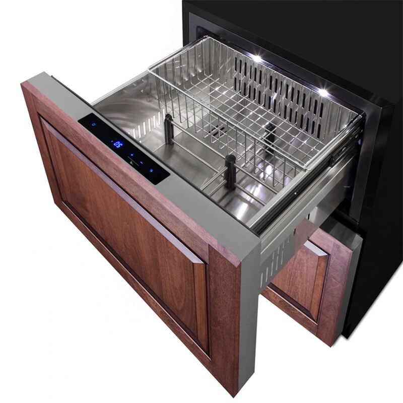 Summit 24 in. 3.7 cu. ft. Built-in Outdoor Frost Free Double Freezer Drawers - Stainless Steel/Panel Ready, , hires