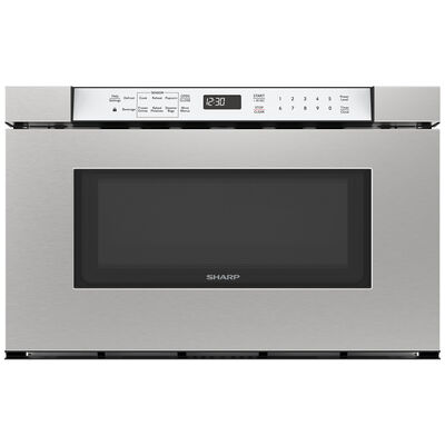 Sharp 24 in. 1.2 cu. ft. 950W Drawer Microwave with Sensor Cooking - Stainless Steel | SMD2430MS