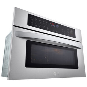 LG 30 in. 1.7 cu. ft. Smart Speed Electric Single Wall Oven with Standard Convection & Sensor Cooking - Stainless Steel, Stainless Steel, hires