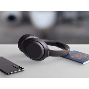 Sony - WH-1000XM4 Wireless Noise-Cancelling Over-the-Ear Headphones - Black, , hires