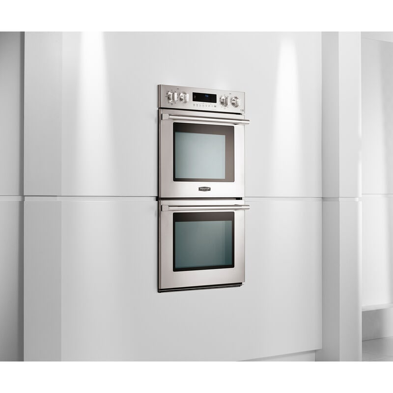 Signature Kitchen Suite 30 in. 9.4 cu. ft. Smart Front Control Electric Double Wall Oven with True European Convection - Stainless Steel, , hires