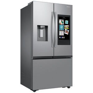 Samsung 36 in. 25.0 cu. ft. Smart Counter Depth French Door Refrigerator with Family Hub, Ice & Water Dispenser - Fingerprint Resistant Stainless Steel, , hires