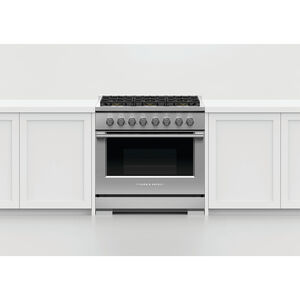 Fisher & Paykel Series 7 Professional 36 in. 5.3 cu. ft. Standard Convection Gas Range with 6 Sealed Burners - Stainless Steel, , hires