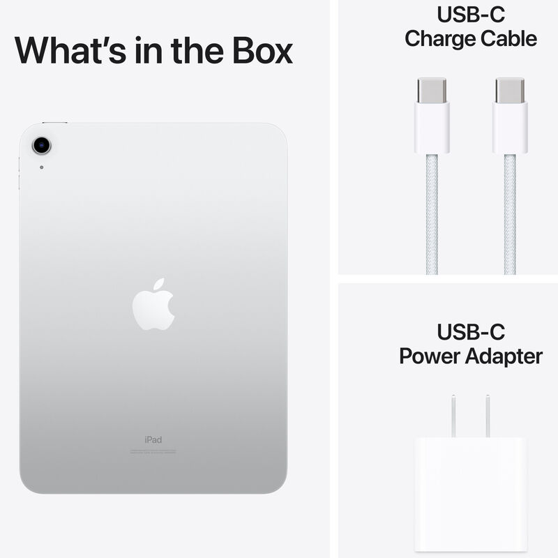 Apple 10.9 iPad (2022, Gen 10), Wi-Fi+Cellular, 256GB, Silver