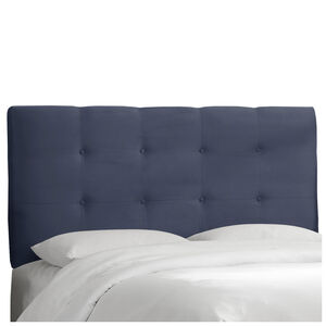 Skyline Furniture Tufted Micro-Suede Fabric California King Size Upholstered Headboard - Lazuli Blue, Lazuli Blue, hires