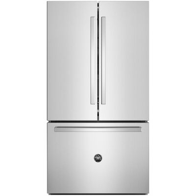 Bertazzoni 36 in. 26.2 cu. ft. Counter Depth French Door Refrigerator with Internal Water Dispenser - Stainless Steel | RFD36FZNX