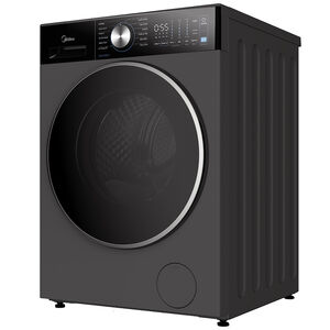 Midea 24 in. 2.7 cu. ft. Smart Stackable Front Load Washer with Steam Cycle - Charcoal Gray, , hires