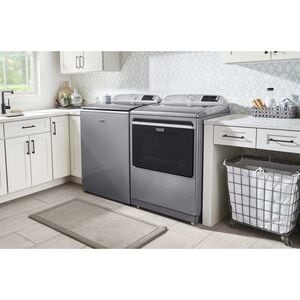 Maytag 27 in. 5.2 cu. ft. Smart Top Load Washer with Agitator & Extra Power Button - Metallic Slate, Metallic Slate, hires