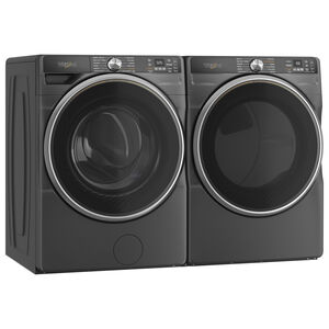 Whirlpool 27 in. 7.4 cu. ft. Smart Stackable Electric Dryer with Sensor Dry, Sanitize & Steam Cycle - Volcano Black, Volcano Black, hires