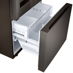 LG 33 in. 24.5 cu. ft. Smart French Door Refrigerator with Ice & Water Dispenser - PrintProof Black Stainless Steel, PrintProof Black Stainless Steel, hires