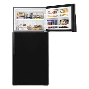 Whirlpool 28 in. 14.3 cu. ft. Top Freezer Refrigerator - Black, Black, hires