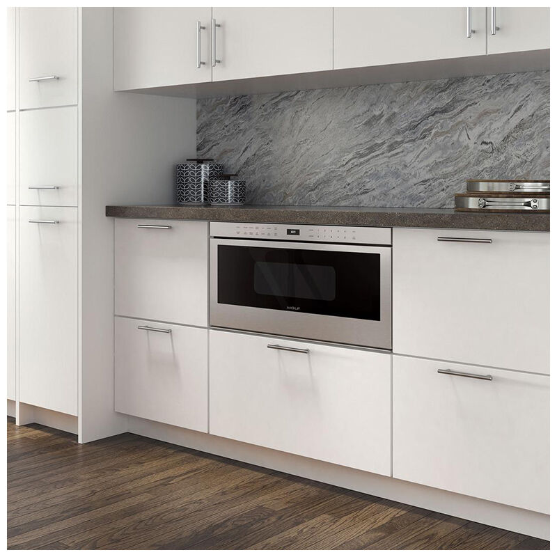 Wolf 30 in. 1.2 cu. ft. 950W Drawer Microwave with Sensor Cooking - Stainless Steel, , hires