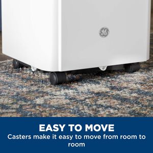 GE 8,000 BTU (5,300 BTU DOE) Portable Air Conditioner with 2 Fan Speeds, Sleep Mode and Remote Control - White, , hires
