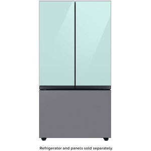 Samsung BESPOKE 3-Door French Door Top Panel for Refrigerators - Morning Blue Glass, , hires