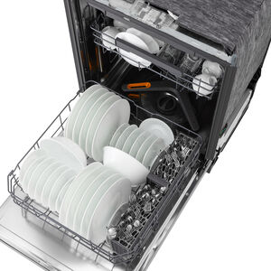 LG 24 in. Top Control Flush-Mount Smart Dishwasher with 46 dBa Sound level, 3rd-Rack, Dynamic Heat Dry with AutoVent Dry & Pocket Handle - PrintProof Stainless Steel, , hires