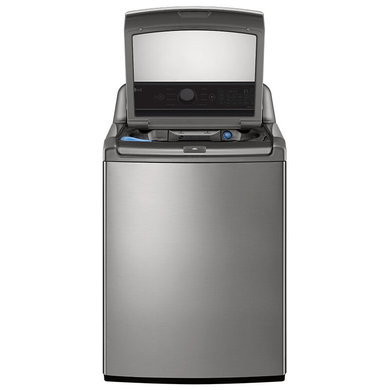 LG 27 in. 5.3 cu. ft. Smart Top Load Washer with 4-Way Agitator & TurboWash3D Technology - Graphite Steel, Graphite Steel, hires