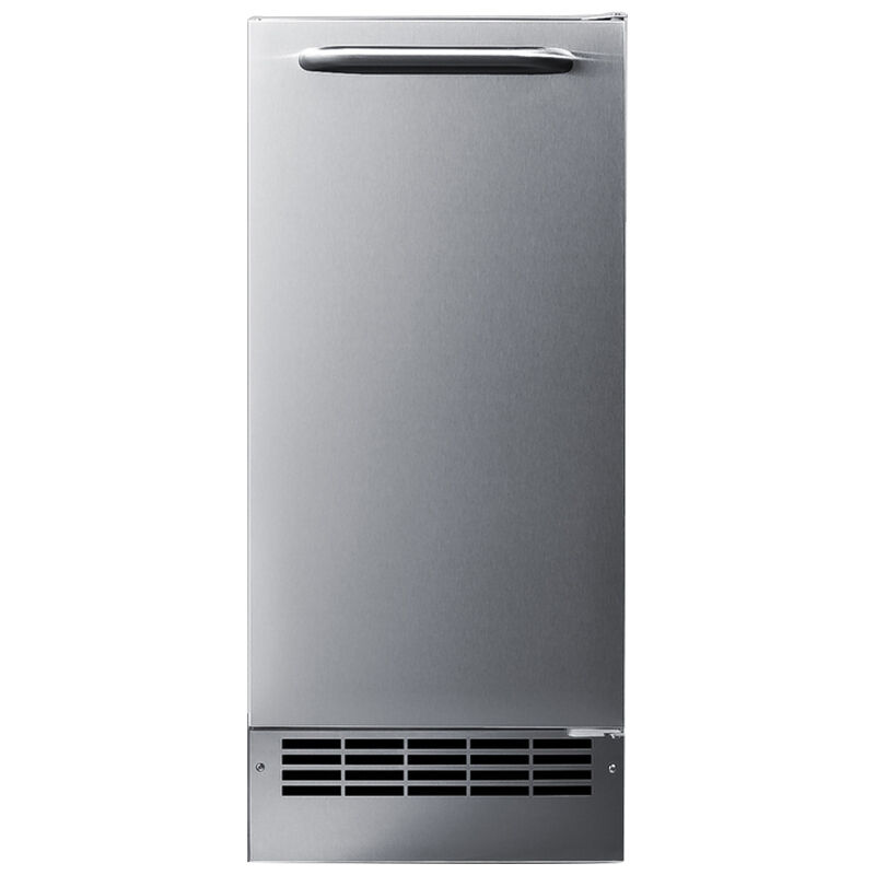 Summit 15 in. Ice Maker with 22 Lbs. Ice Storage Capacity - Stainless Steel, , hires
