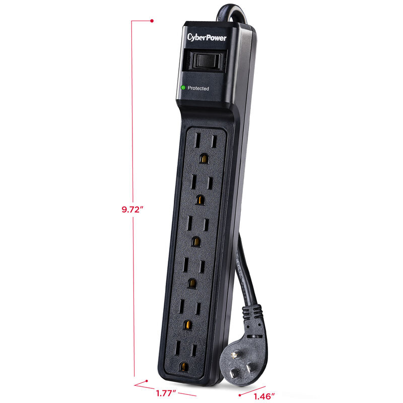 CyberPower B604BK Surge Protector - Black, , hires