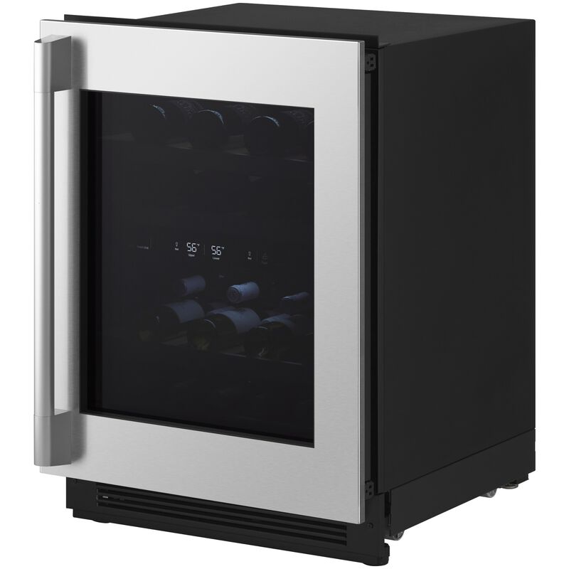 SKS 24 in. Undercounter Smart Wine Cooler with Metal & Wood Racks, Dual Temperature Zones & 41 Bottle Capacity - Custom Panel Ready, , hires