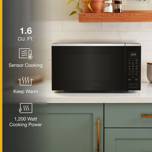 Whirlpool 22 in. 1.6 cu. ft. Countertop Microwave with Sensor Cooking - Fingerprint Resistant Stainless Steel, Fingerprint Resistant Stainless, hires