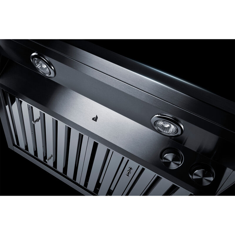 JennAir Pro-Style 30 in. Ducted Canopy Pro Style Style Range Hood with 600 CFM, 4 Fan Speeds & 2 Halogen Lights - Stainless Steel, , hires