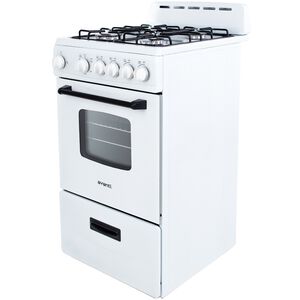 Avanti 20 in. 2.1 cu. ft. Gas Range with 4 Sealed Burners - White, , hires
