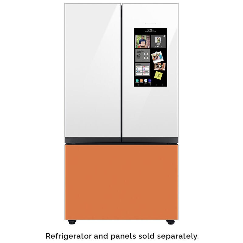Samsung BESPOKE 3-Door French Door Top Panel for Refrigerators - White Glass, , hires