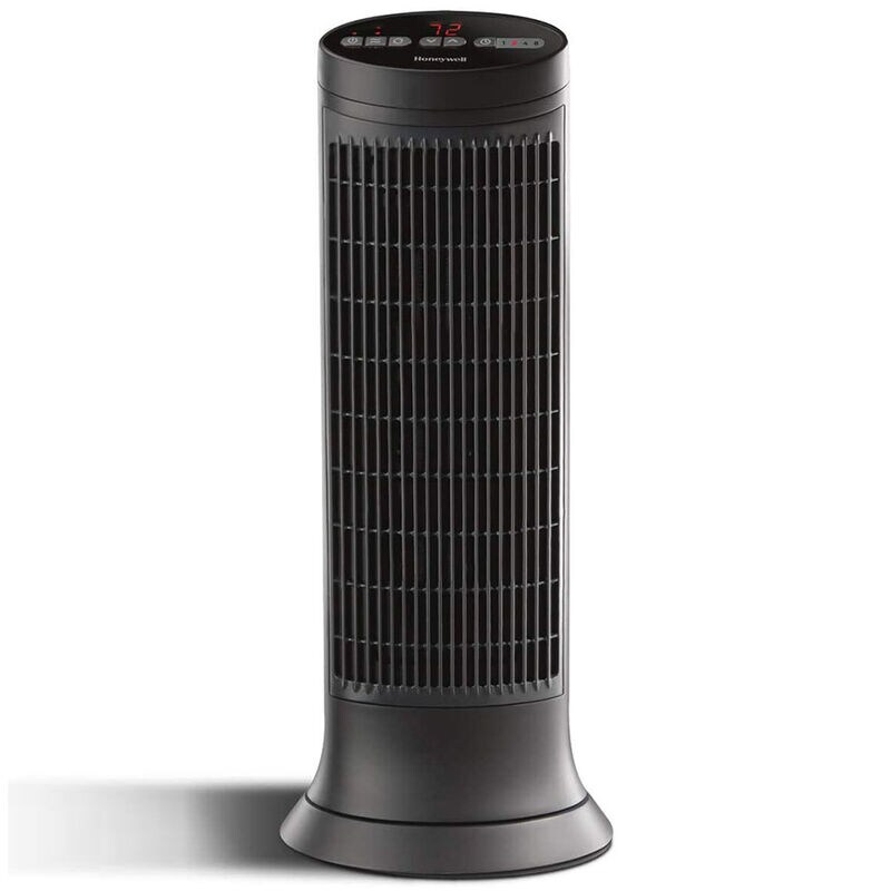 Honeywell 22 in. Ceramic Heater Electric Heater with 2 Heat Settings & Overheat Shut Off - Dark Gray, , hires