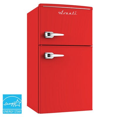 Avanti 18 in. 3 cu. ft. Mini Fridge with Top Freezer - Red | RMRT30X5R-IS
