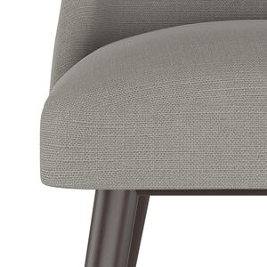 Skyline Furniture Modern Mid Century Bar Stool in Linen Fabric - Grey, Grey, hires