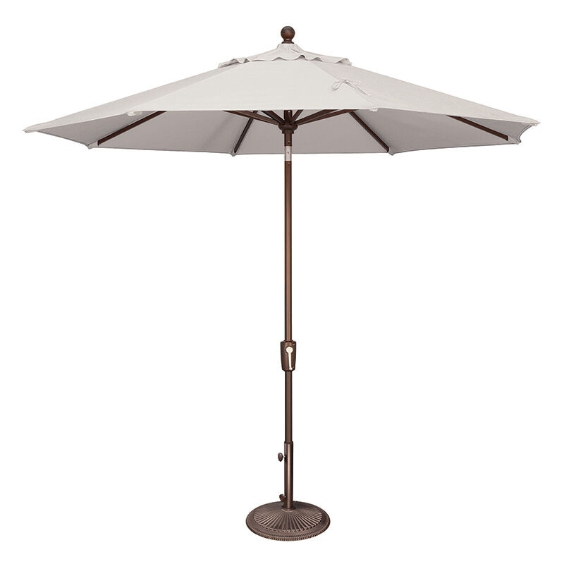 SimplyShade Catalina 9' Octagon Push Button Market Umbrella in Sunbrella Fabric - Natural, Natural, hires