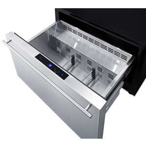 Summit 30 in. 2.5 cu. ft. Outdoor Single Refrigerator Drawer - Stainless Steel/Panel Ready, , hires