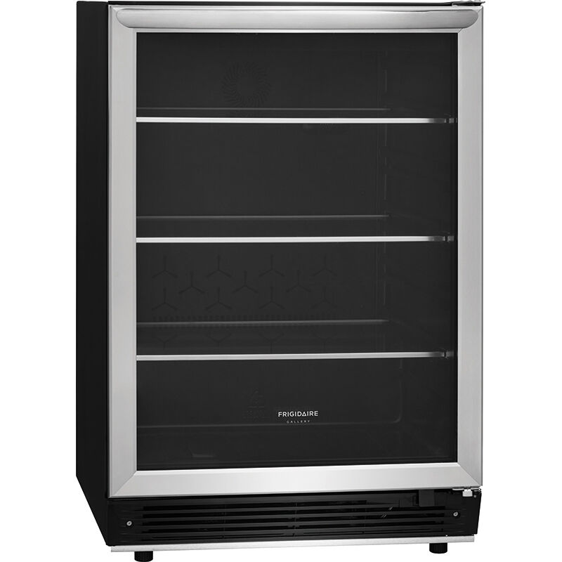 Frigidaire 24 in. 5.3 cu. ft. Built-In/Freestanding Beverage Center with Adjustable Shelves & Digital Control - Stainless Steel, , hires