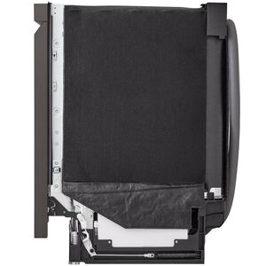 LG 24 in. Top Control Smart Dishwasher with 42 dBa Sound Level, 3rd-Rack, Dynamic Heat Dry & Pocket - PrintProof Black Stainless Steel, PrintProof Black Stainless Steel, hires