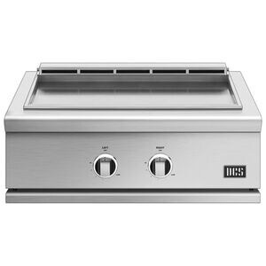 DCS Series 9 30 in. 2-Burner Built-In Liquid Propane Gas Flat Top Griddle with 500 sq. in. Cooking Surface - Stainless Steel, , hires