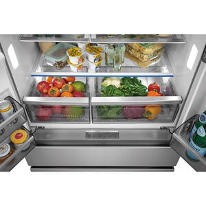 Frigidaire Professional 36 in. 21.4 cu. ft. Counter Depth 4-Door French Door Refrigerator with Ice & Water Dispenser - Stainless Steel, , hires