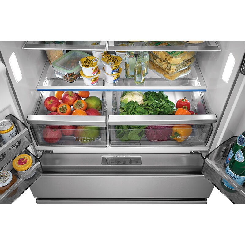 Frigidaire Professional 36 in. 21.4 cu. ft. Counter Depth 4-Door French Door Refrigerator with Ice & Water Dispenser - Stainless Steel, , hires