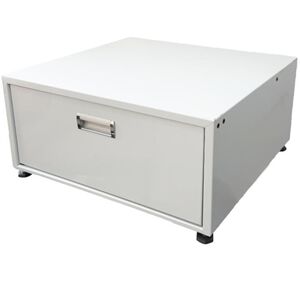Equator Universal Laundry Pedestal for 24" Washer, Dryer & Combo with Storage Drawer - White, , hires