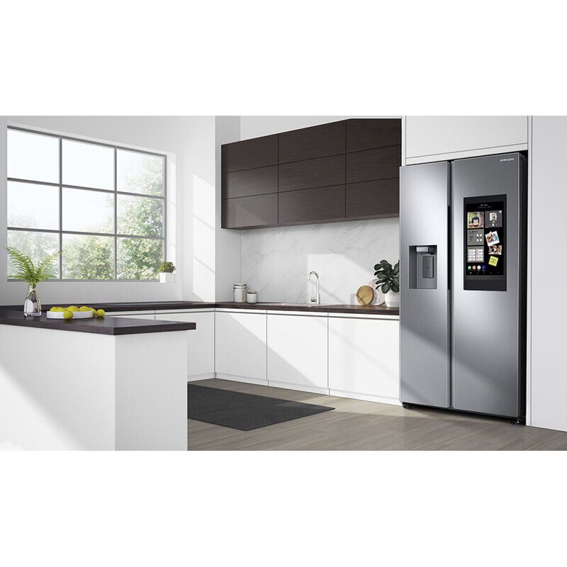 Samsung 36 in. 21.5 cu. ft. Smart Counter Depth Side by Side Refrigerator with Ice & Water Dispenser - Stainless Steel, Stainless Steel, hires