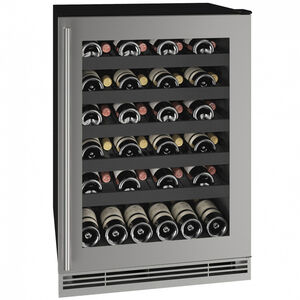 U-Line 1 Class Series 24 in. Undercounter Wine Cooler with Single Zone & 48 Bottle Capacity - Stainless Steel, , hires
