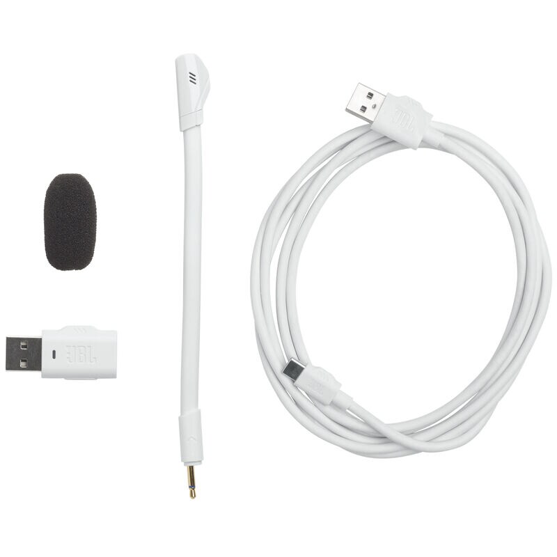 JBL Quantum 360P Wireless Over-Ear Gaming Headset with Detachable Boom Mic - White, , hires