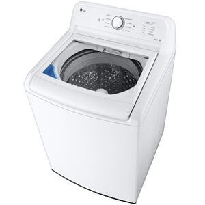 LG 27 in. 4.1 cu. ft. Top Load Washer with 4-Way Agitator, Slam Proof Glass Lid & True Balance Anti-Vibration System - White, White, hires