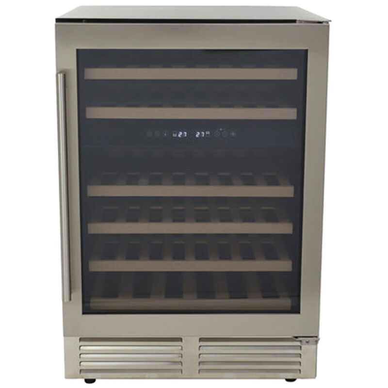 Avanti Designer Series 24 in. Undercounter Wine Cooler with Wood Racks, Dual Temperature Zones & 46 Bottle Capacity - Stainless Steel, , hires