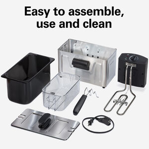 Hamilton Beach Deep Fryer with 12-Cup Oil Capacity & 8-Cup Food Capacity, , hires