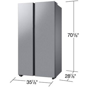 Samsung Bespoke 36 in. 22.6 cu. ft. Smart Counter Depth Side-by-Side Refrigerator with Internal Water Dispenser - Stainless Steel, Stainless Steel, hires