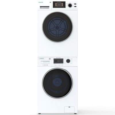 Equator Compact 24 in. 1.57 cu. ft. Electric Front Load Laundry Center with Sensor Dry, Pet & Sanitize Cycle - White | EW822ED866DW