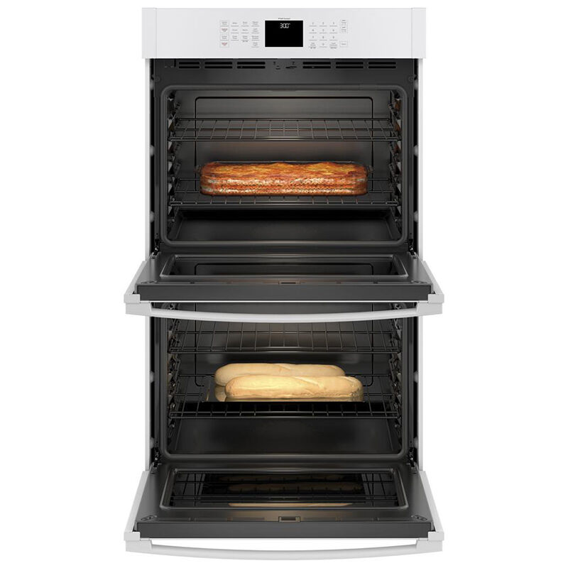 GE 30 in. 10 cu. ft. Electric Smart Double Wall Oven With Self Clean - White, White, hires