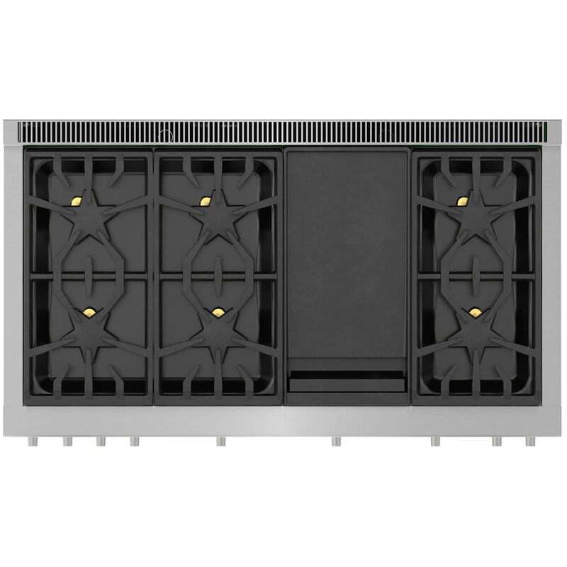 Thermador Pro Harmony 48 in. 6.8 cu. ft. Smart True European Convection Double Oven Dual Fuel Range with 6 Sealed Burners & Griddle - Stainless Steel, , hires