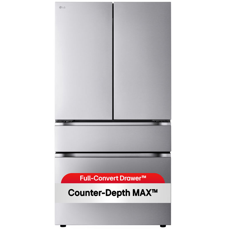 LG 36 in. 25.5 cu. ft. Smart Counter Depth 4-Door French Door Refrigerator with Internal Water Dispenser - PrintProof Stainless Steel, , hires